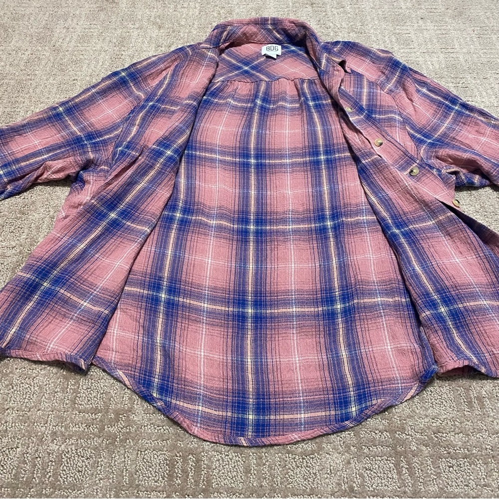 {Urban Outfitters | BDG} Keanu Flannel Button-Down Shirt~ Size Small - Picture 7 of 16
